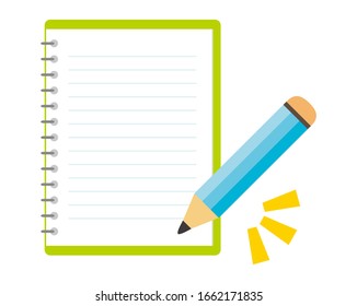 Writing implement vector illustration, pencil icon