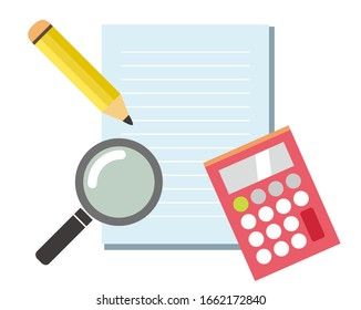 Writing implement vector illustration, pencil icon
