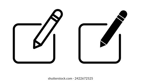 Writing Implements Line Icon. Text Modification icon in black and white color.