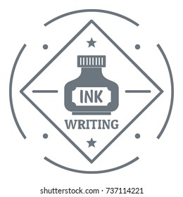 Writing ink logo. Vintage illustration of writing ink vector logo for web