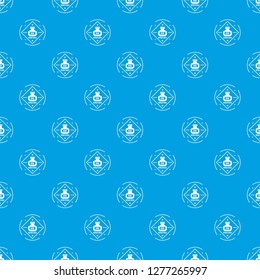 Writing ink pattern vector seamless blue repeat for any use