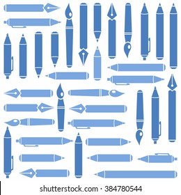 Writing instruments background pattern
