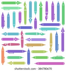 Writing instruments background pattern
