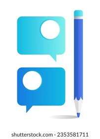Escribir para el estudio de lenguaje conjunto de elementos de diseño de gráfico de infografía azul. Símbolos vectoriales abstractos para infochart con espacios de copia en blanco. Kit con formas para gráficos instructivos. Presentación de datos visuales