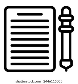 Writing letter icon outline vector. Correspondence postal service. Letters communication exchange