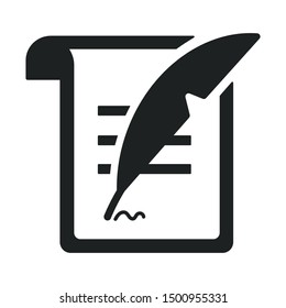 Writing letter icon. vector graphics
