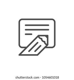 Writing line icon