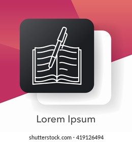 writing line icon