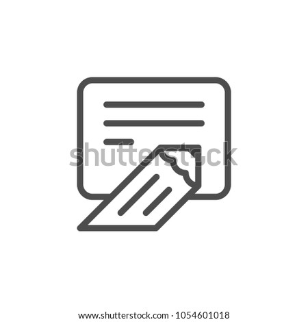 Writing line icon