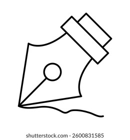 Writing Line Icon. Digital Marketing Icon Editable Stroke Vector Illustration