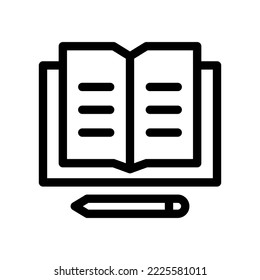 gráfico vectorial de ilustración de línea de escritura