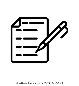Writing line icon , vector, pixel perfect, illustrator file 