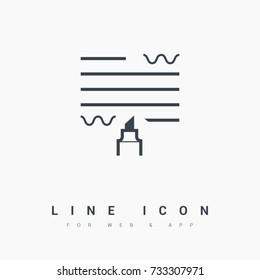 writing line vector icon