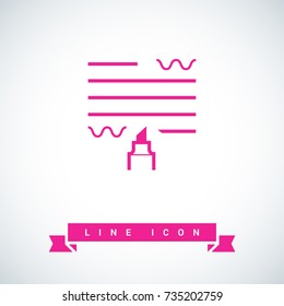 writing line vector icon
