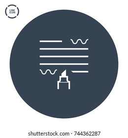 writing line vector icon