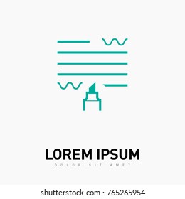 writing line vector icon