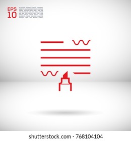 writing line vector icon