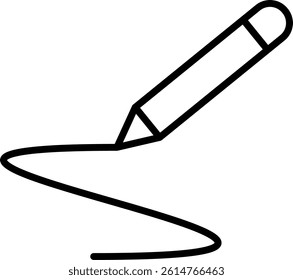 Writing Line Vector Icon Design