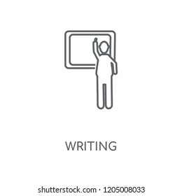 Writing linear icon. Writing concept stroke symbol design. Thin graphic elements vector illustration, outline pattern on a white background, eps 10.