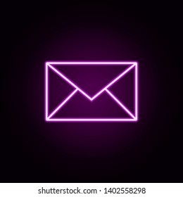writing mail neon icon. Elements of online and web set. Simple icon for websites, web design, mobile app, info graphics