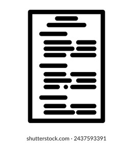 writing manuals technical writer line icon vector. writing manuals technical writer sign. isolated contour symbol black illustration