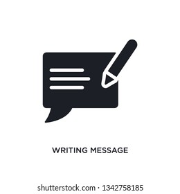 writing message isolated icon. simple element illustration from ultimate glyphicons concept icons. 