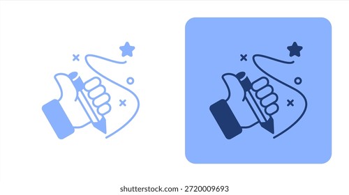 MixedZwei-Töne-Farbe und kontrastierende Hintergrund-Symbol-Illustration schreiben