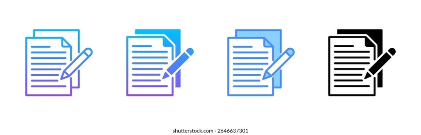 Escribir conjunto de iconos de estilo múltiple