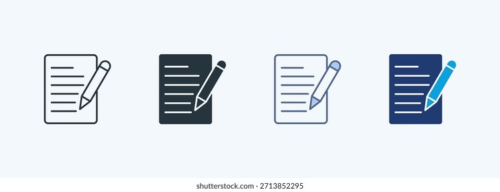 Escribir Colección de íconos de estilos múltiples