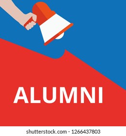 Writing note showing Alumni. Vector illustration