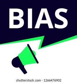 Writing note showing Bias. Vector illustration