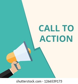 Writing Note Showing Call To Action. Vector Illustration