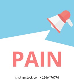 Writing note showing Pain. Vector illustration