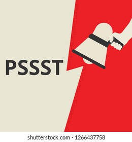 Writing note showing Pssst.. Vector illustration