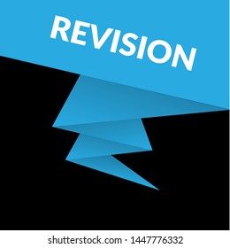Writing note showing revision.speech bubble,tag,label sticker.