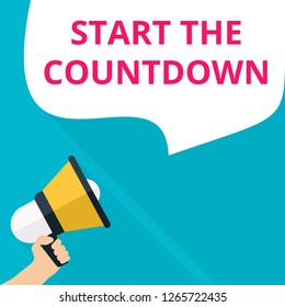 Writing note showing Start The Countdown. Vector illustration