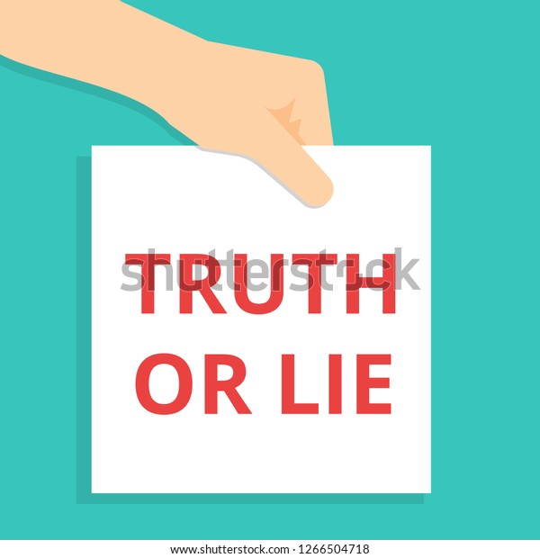 Writing Note Showing Truth Lie Vector Stock Vector (Royalty Free ...