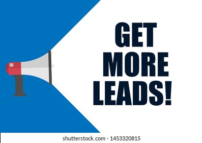 Writing note showing winners get more leads. Business concept. megaphone loudspeaker message speaking.