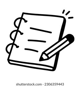 Writing notes, editable icon download