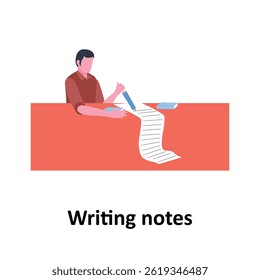 Writing notes Vector illustration which can easily modify or edit

