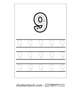 Writing numbers.  Practice writing numbers. How To write number.
