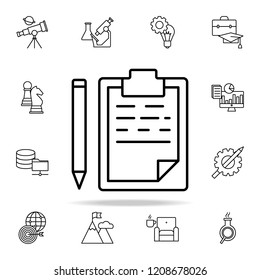 writing on paper icon. Startup icons universal set for web and mobile