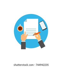 Writing on paper sheet icon