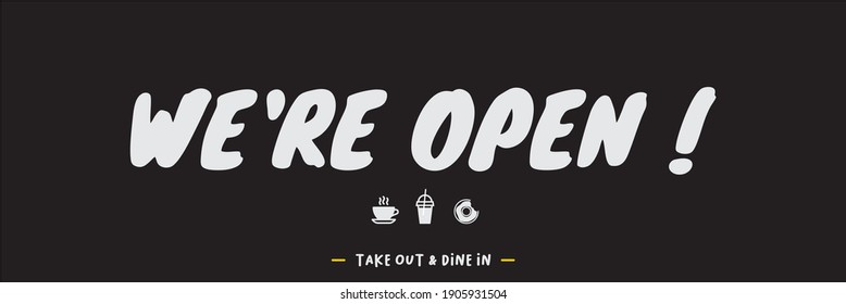 writing open for coffee shops and others, predominantly black