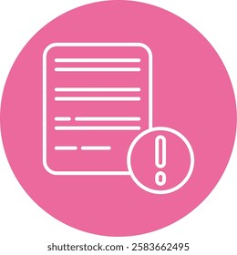 Writing Outline Circle Style Icon Design