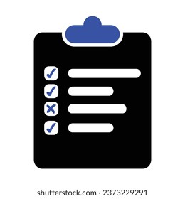 Writing Pad Clipboard icon, Vector Graphics