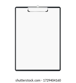 Writing pad with copy-space. Clipboard with blank papers and copy space for mock up isolated on white background. Notepad.