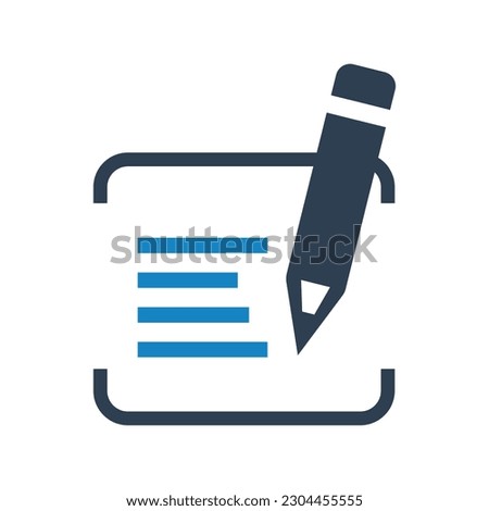 Writing pad, Pencil, Content wrinting icon design free vector
