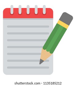 
A writing pad stationery equipment with pencil to take notes
