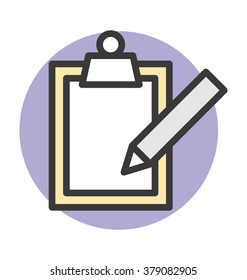 Writing Pad Vector Icon